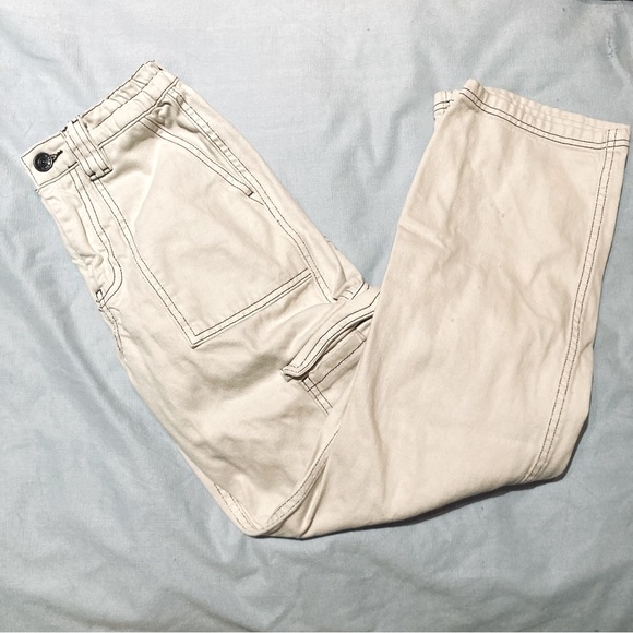 BDG Carpenter Contrast Stitching Cargo Jeans High/Mid Rise - Picture 3 of 5